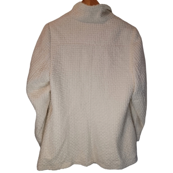 LANE Bryant Wool Blend High Collar Women's Jacket in Cream - Picture 4 of 11